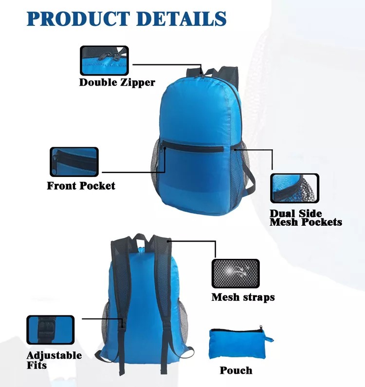 bright blue backpack